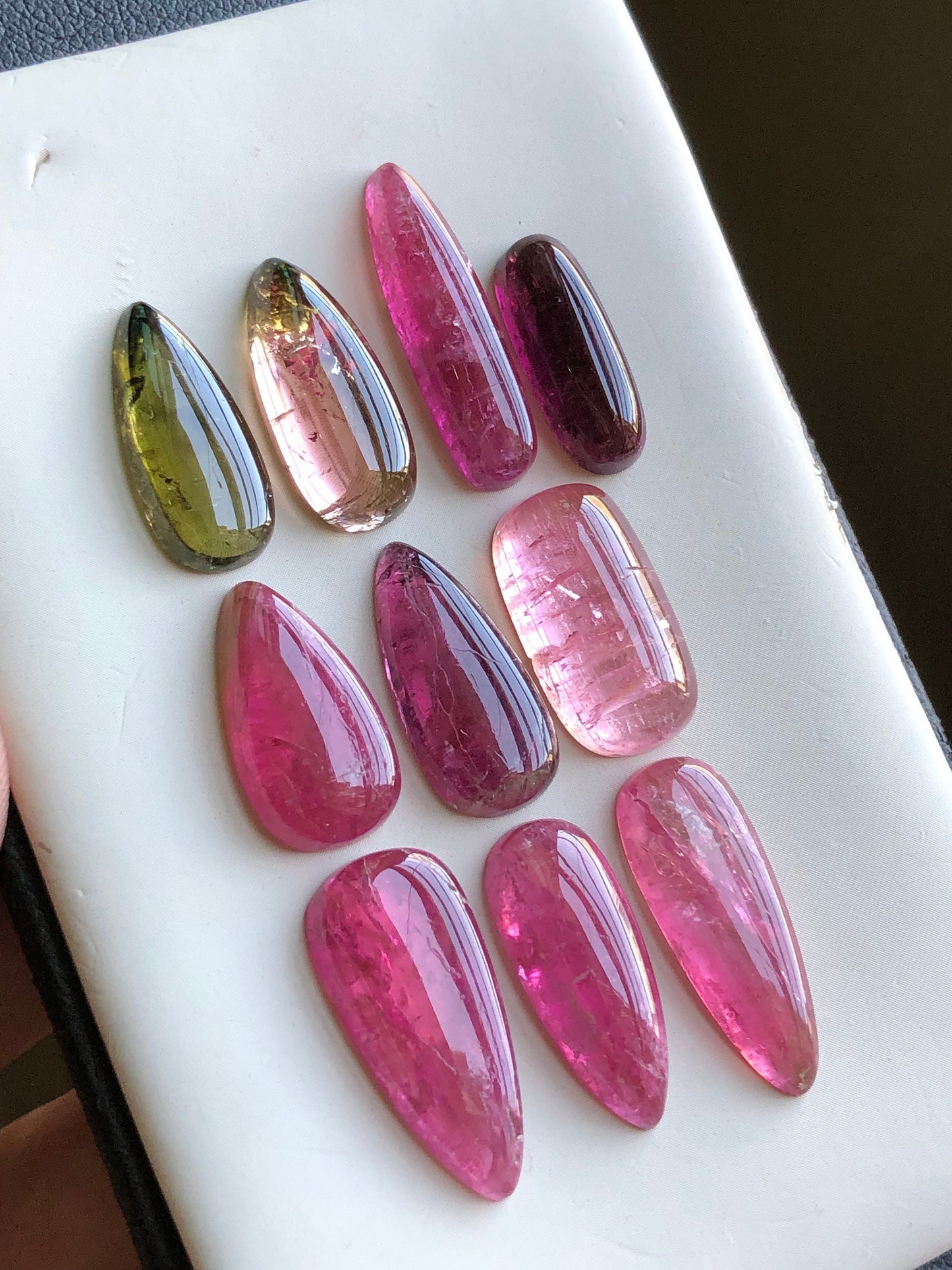 Natural pink tourmaline cabochons lot 70.90 carats