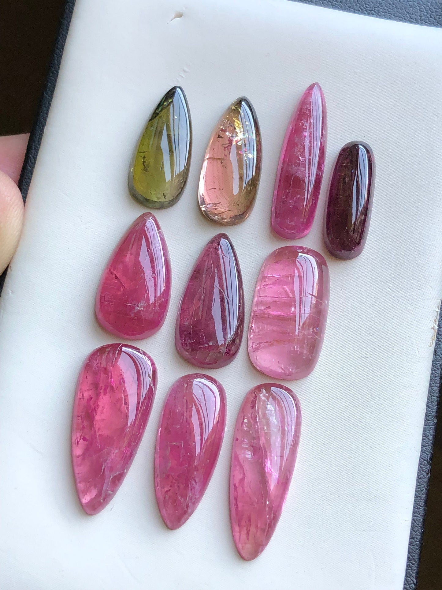 Natural pink tourmaline cabochons lot 70.90 carats