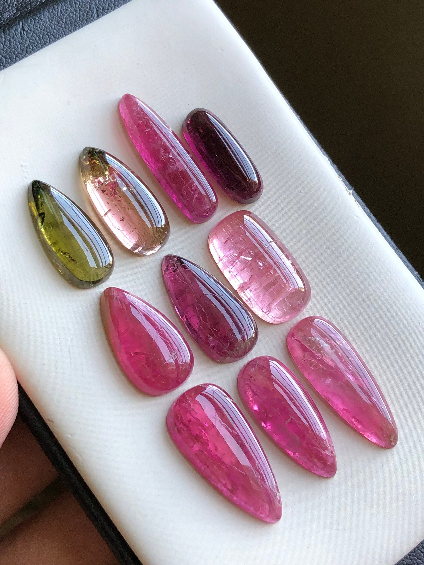 Natural pink tourmaline cabochons lot 70.90 carats