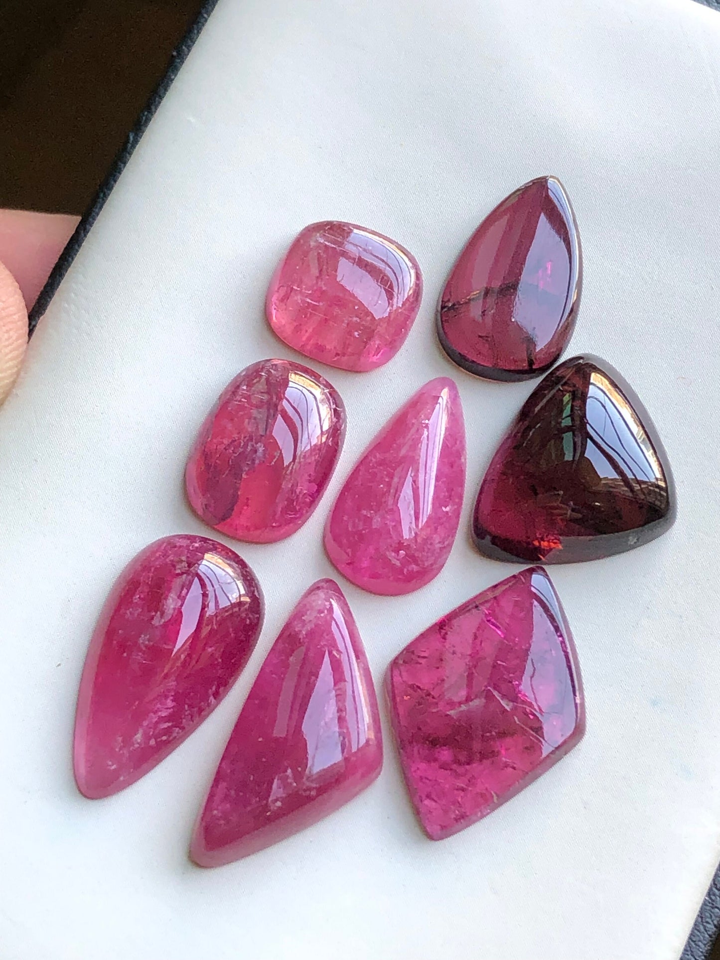 Natural pink tourmaline cabochons 54.70 carats