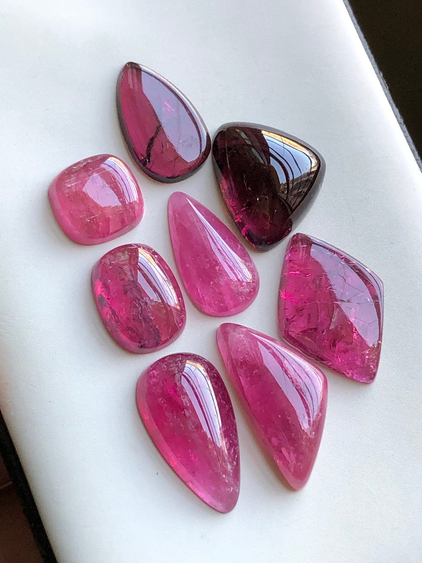 Natural pink tourmaline cabochons 54.70 carats