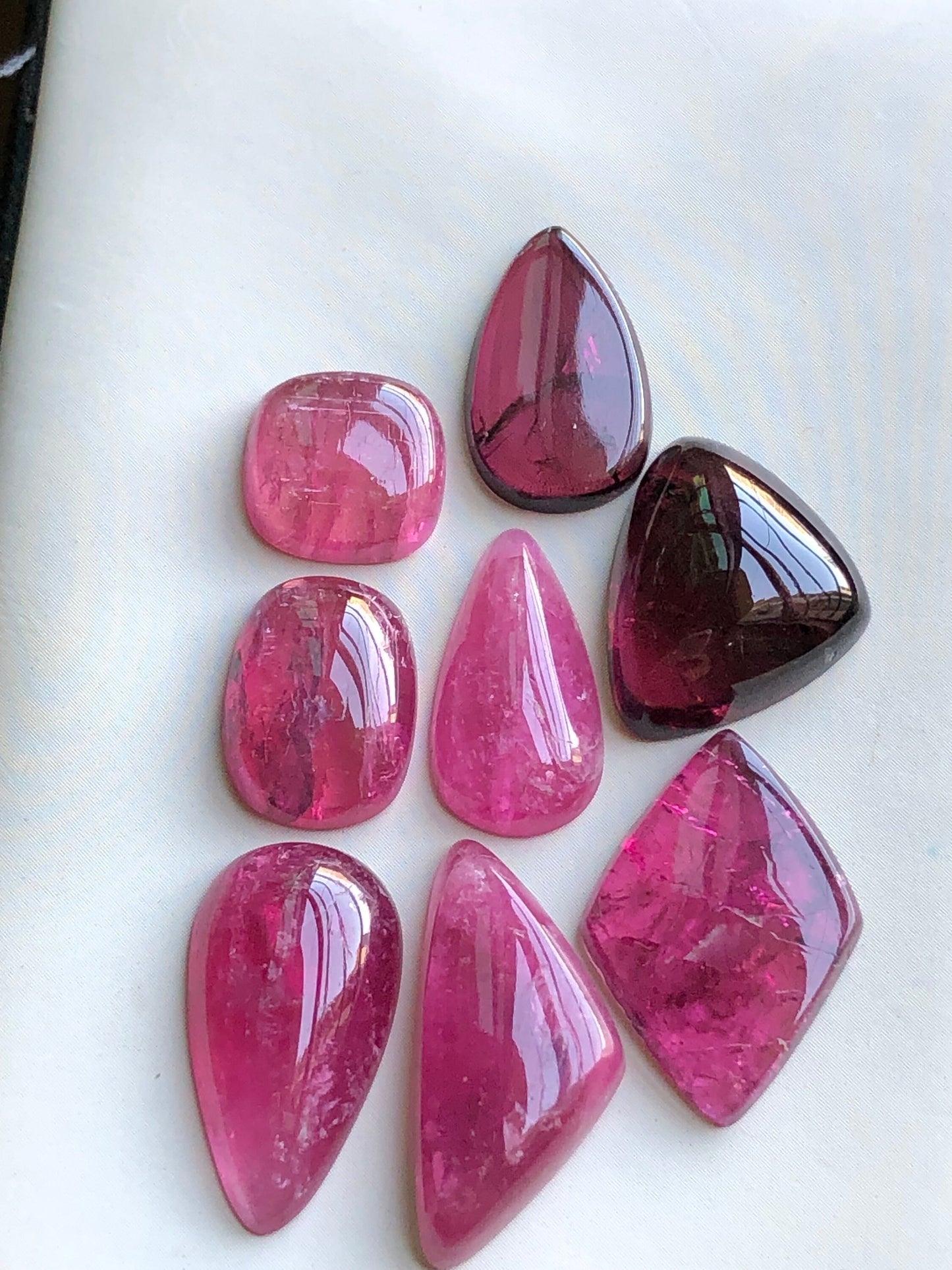 Natural pink tourmaline cabochons 54.70 carats