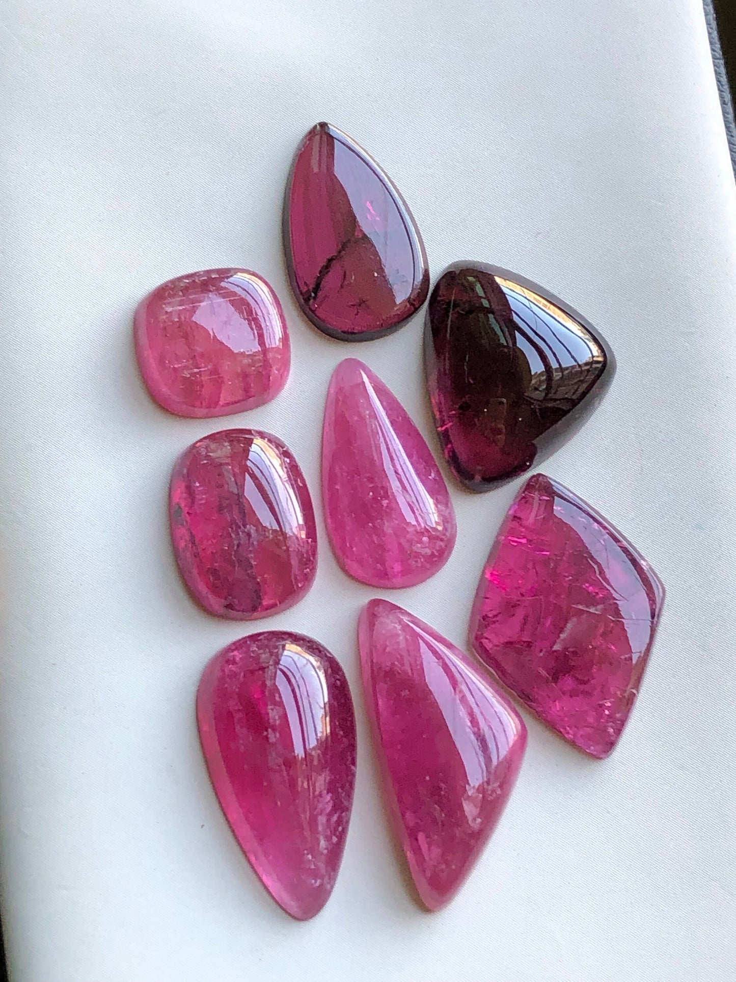 Natural pink tourmaline cabochons 54.70 carats