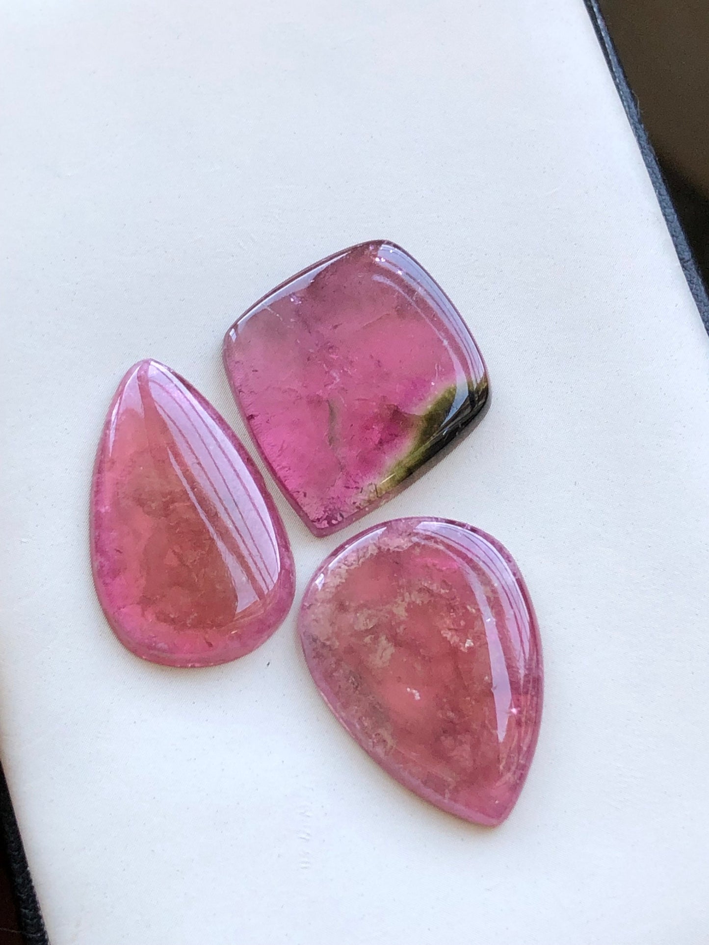 Natural pink tourmaline cabochons 34.50