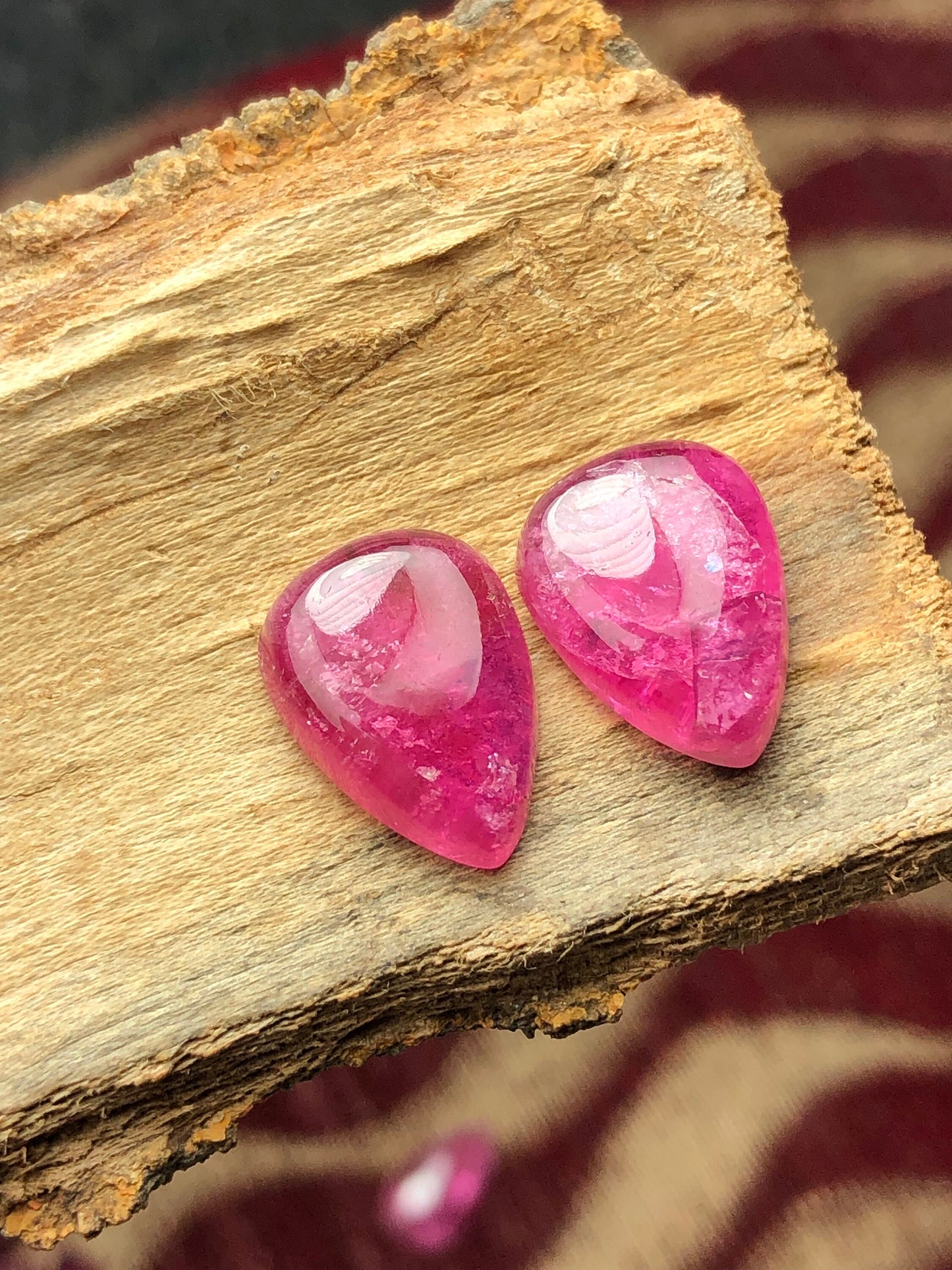 Natural tourmaline pair 16 carat