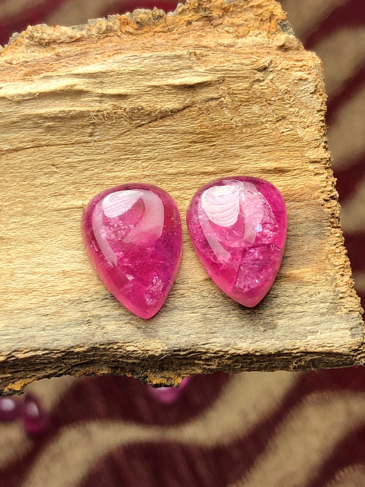 Natural tourmaline pair 16 carat