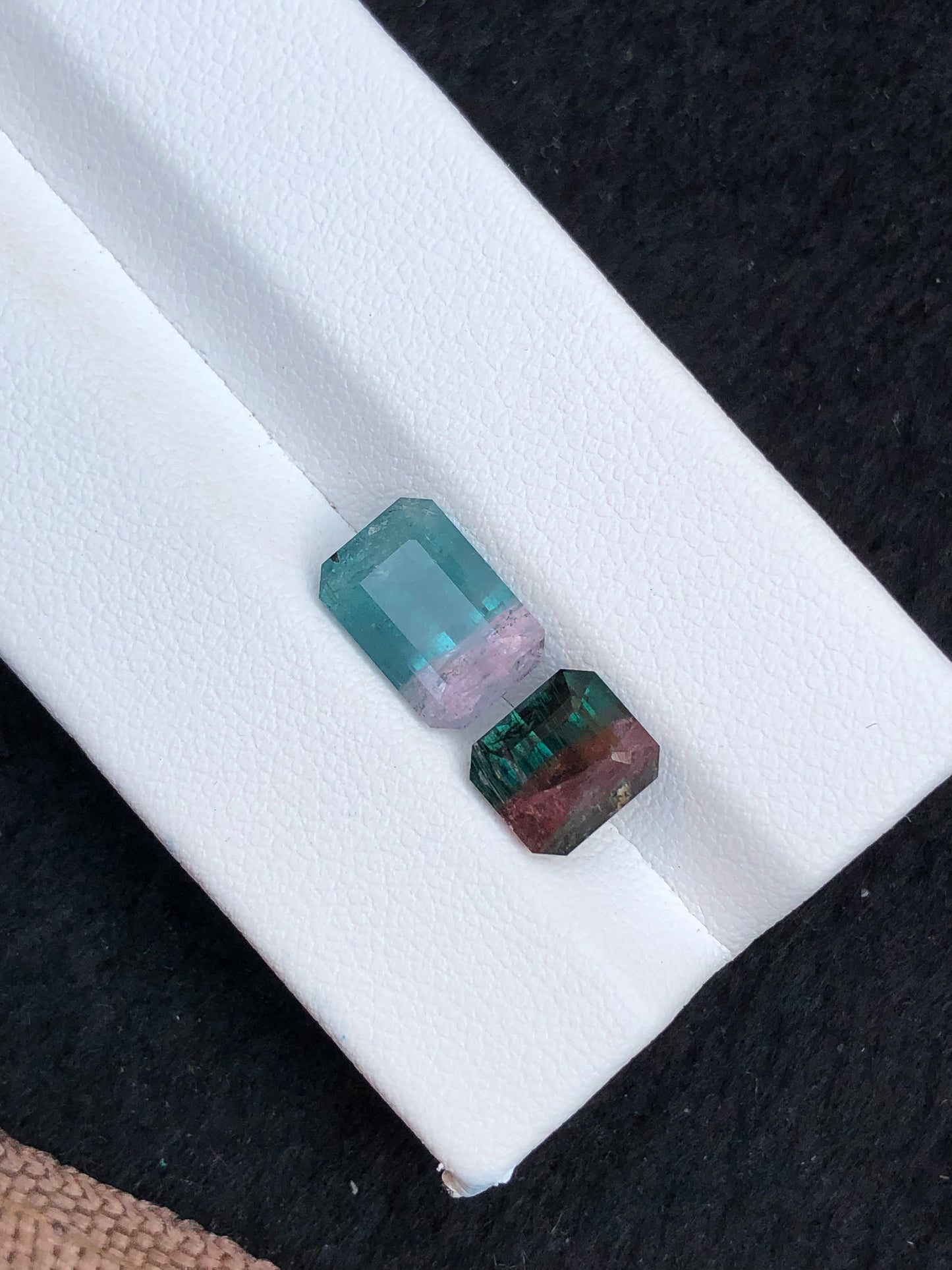 Bi colour tourmalines 5.55 carats