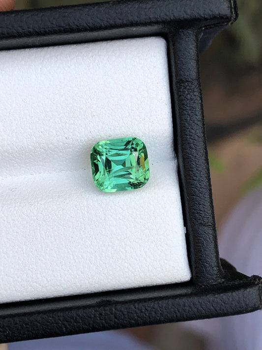 Bluish green tourmaline 2.15 carat natural