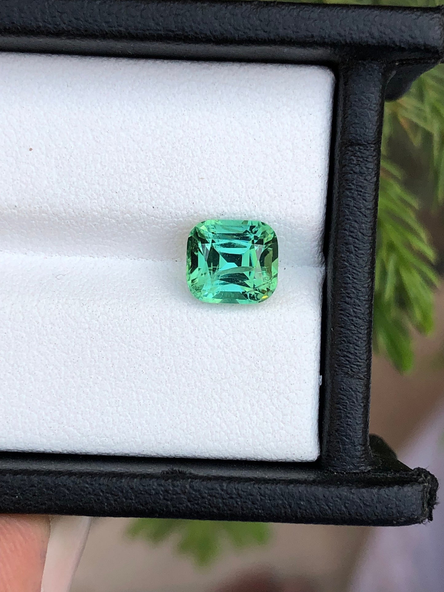 Bluish green tourmaline 2.15 carat natural