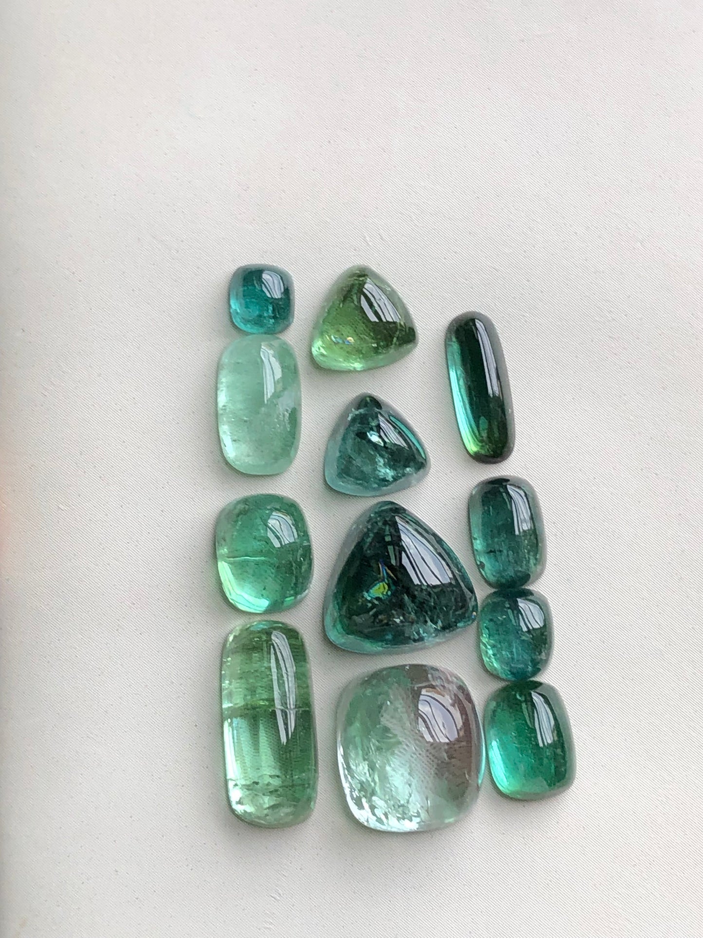 Natural tourmaline cabochons lot 32.20 carats