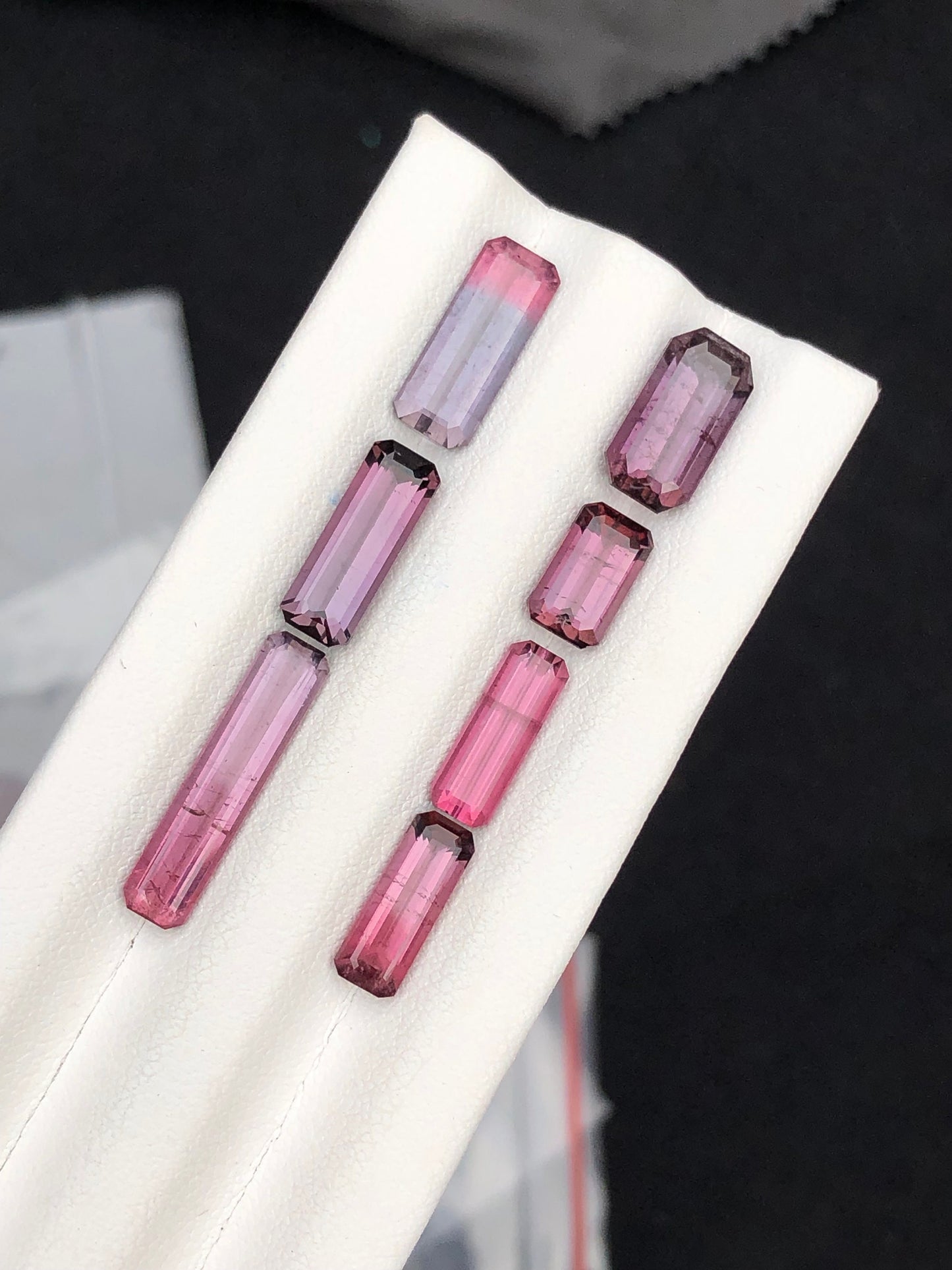 Natural red and purple tourmaline lot 16 carats