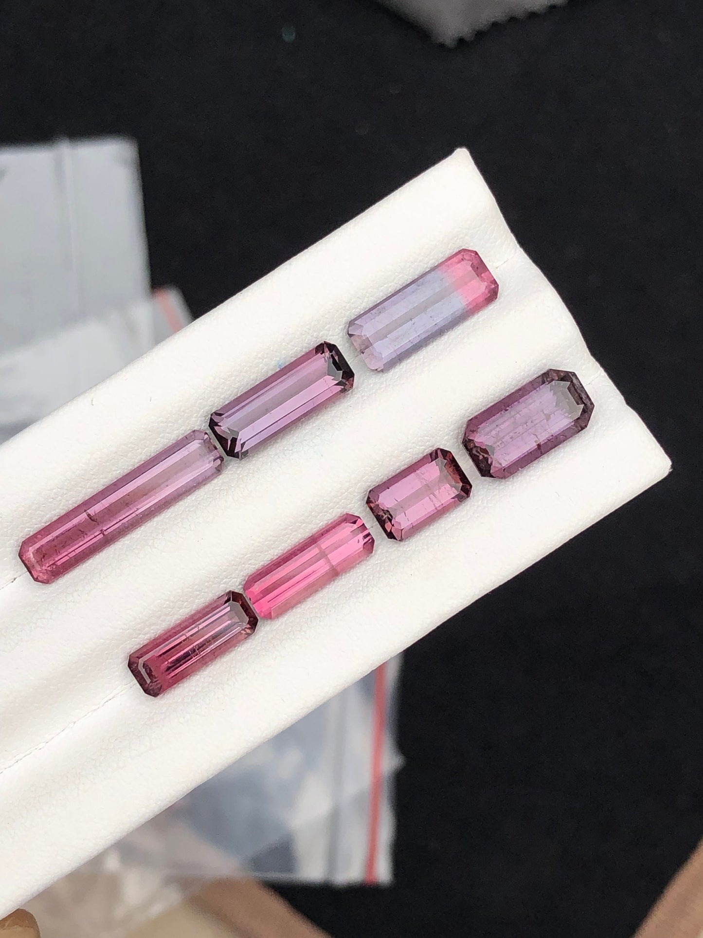 Natural red and purple tourmaline lot 16 carats