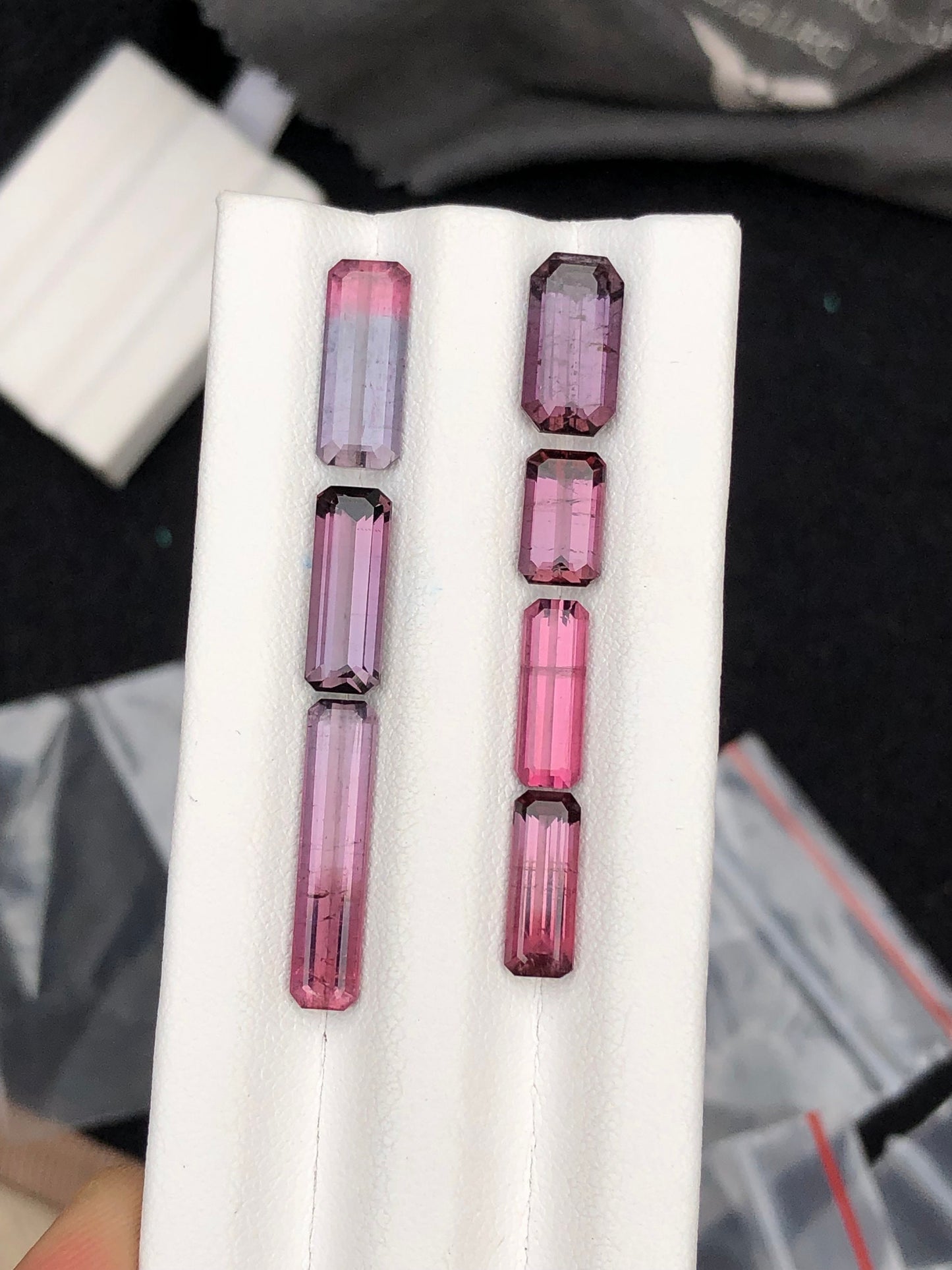 Natural red and purple tourmaline lot 16 carats