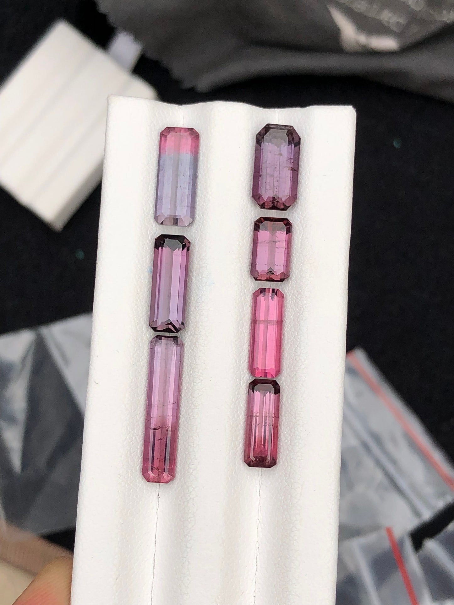 Natural red and purple tourmaline lot 16 carats