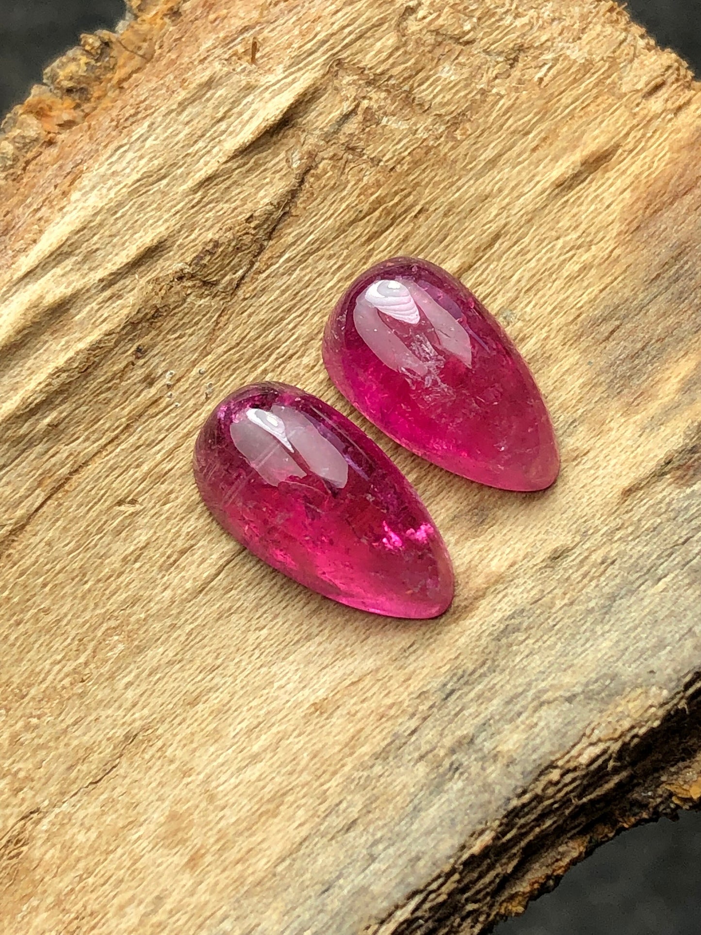 Natural pink tourmaline pair 8 carat
