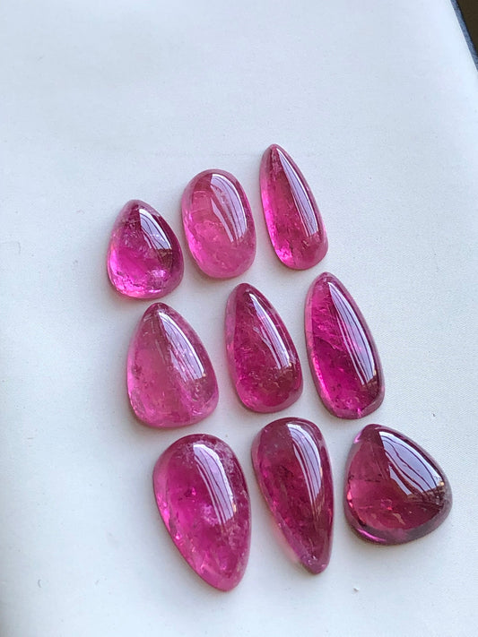 Natural pink tourmaline cabochons 29 carats