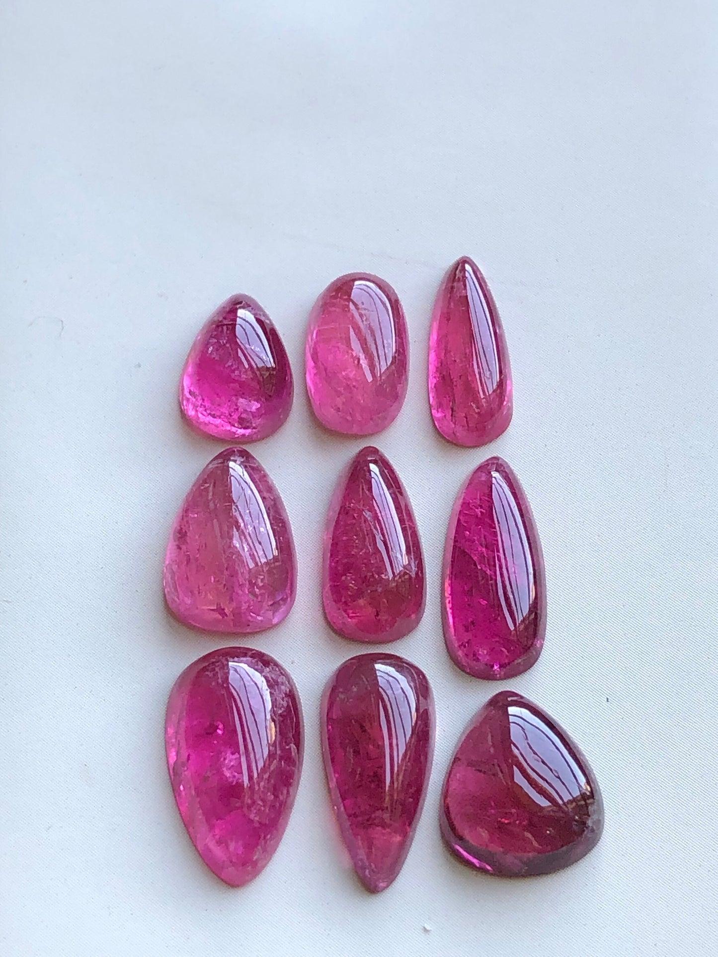 Natural pink tourmaline cabochons 29 carats