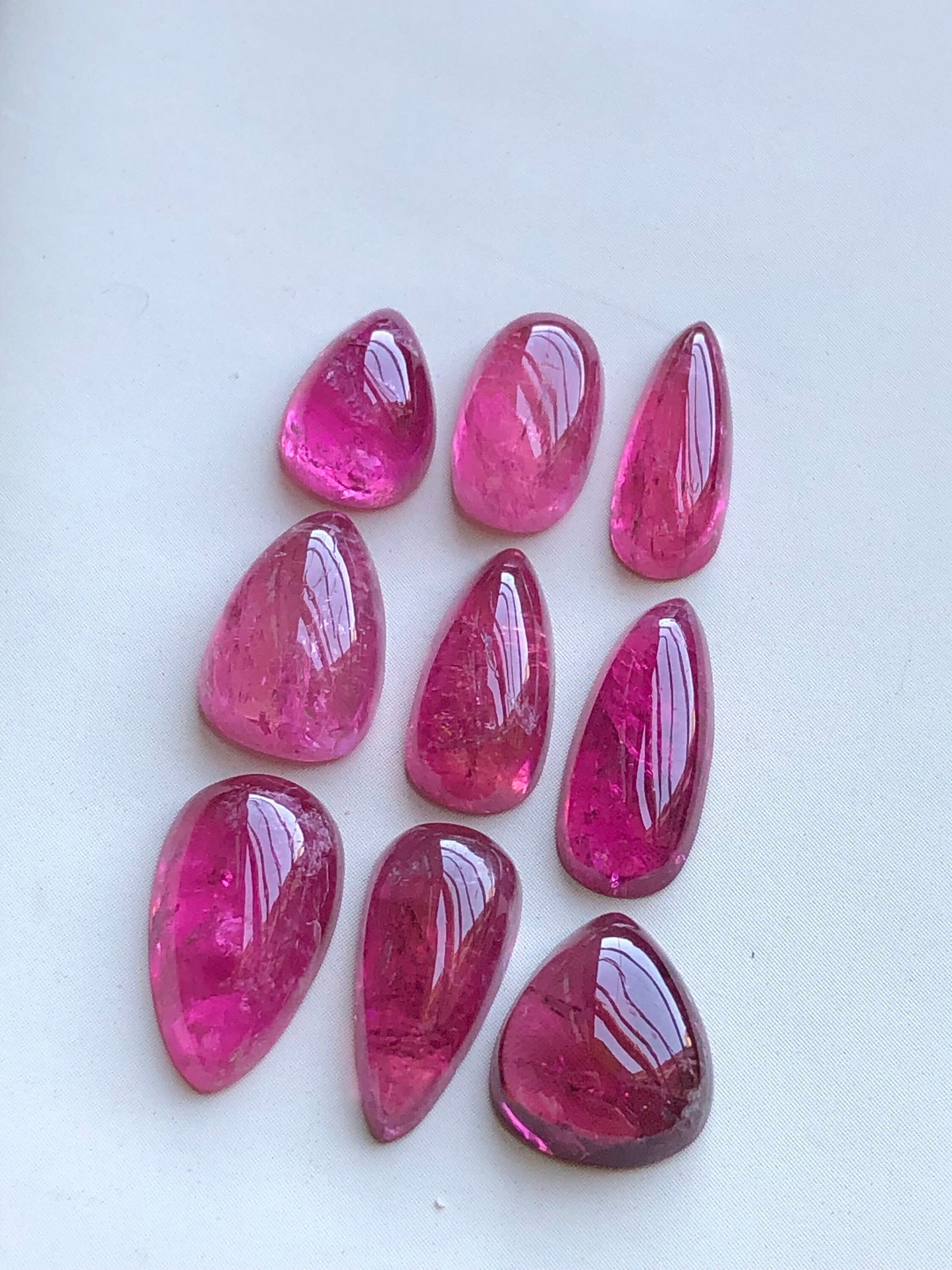 Natural pink tourmaline cabochons 29 carats