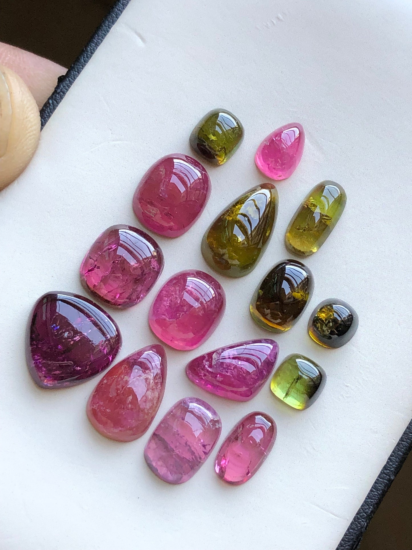 Natural tourmaline cabochons 41.80 carats