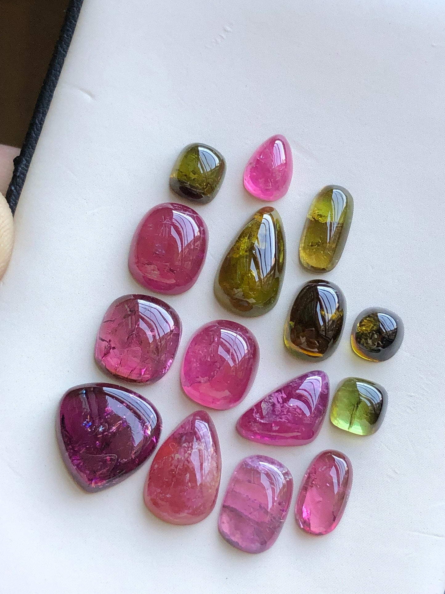 Natural tourmaline cabochons 41.80 carats