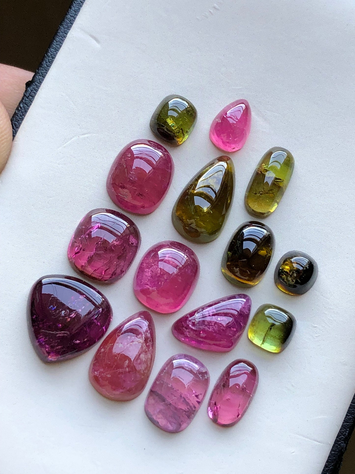 Natural tourmaline cabochons 41.80 carats