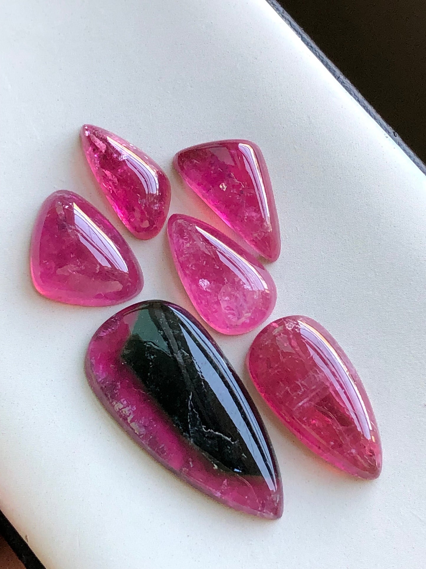 Natural tourmaline cabochons 42 carats