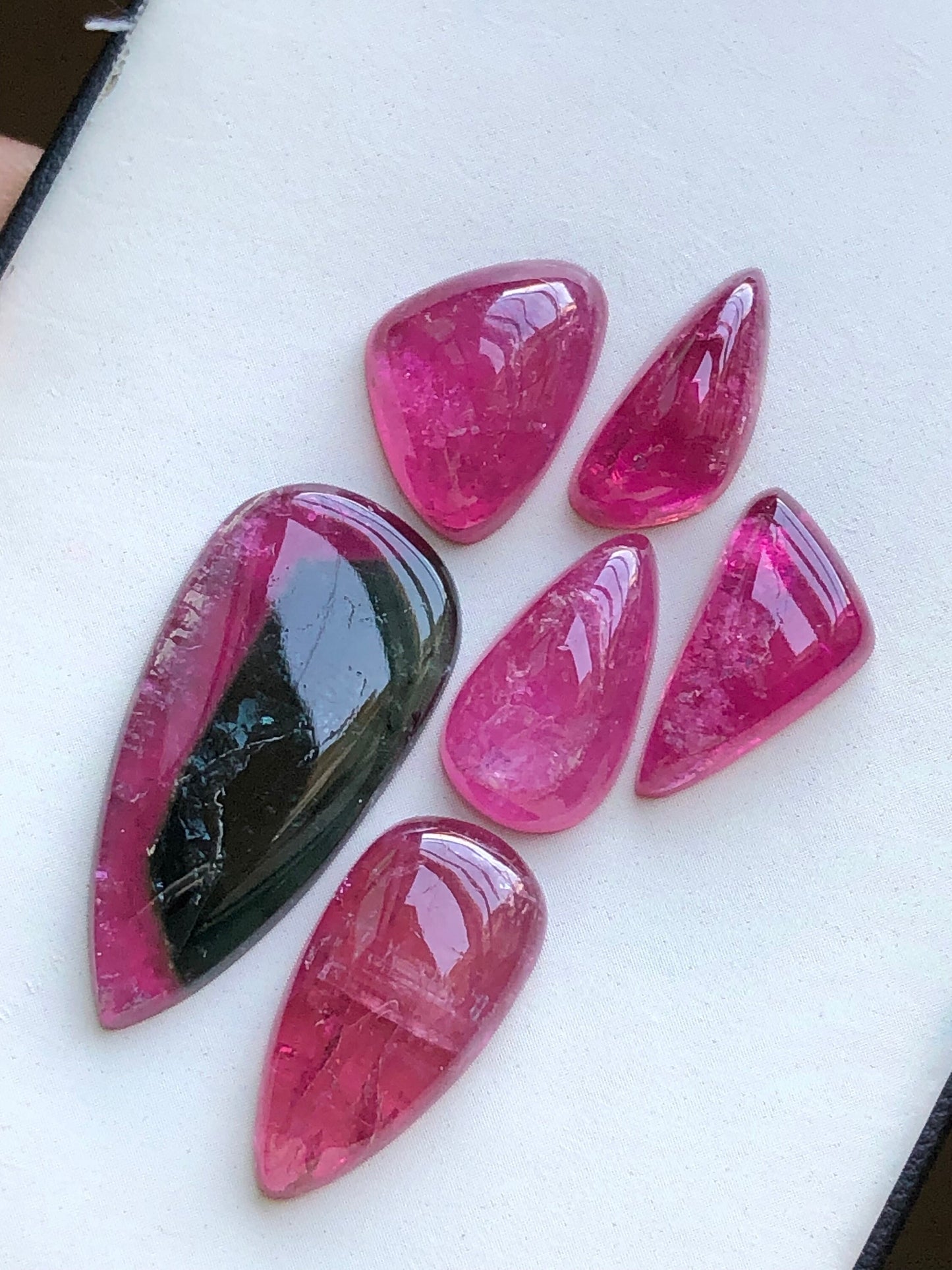 Natural tourmaline cabochons 42 carats