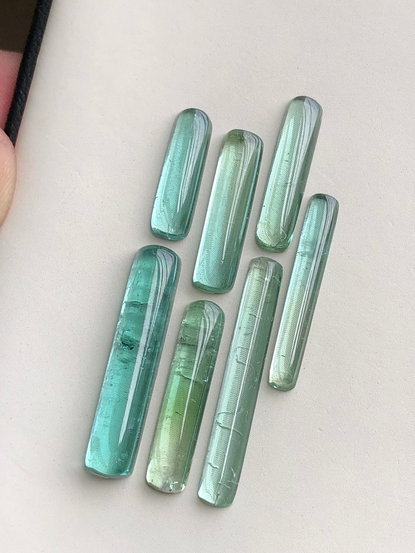 Natural tourmaline cabochons 21 carats