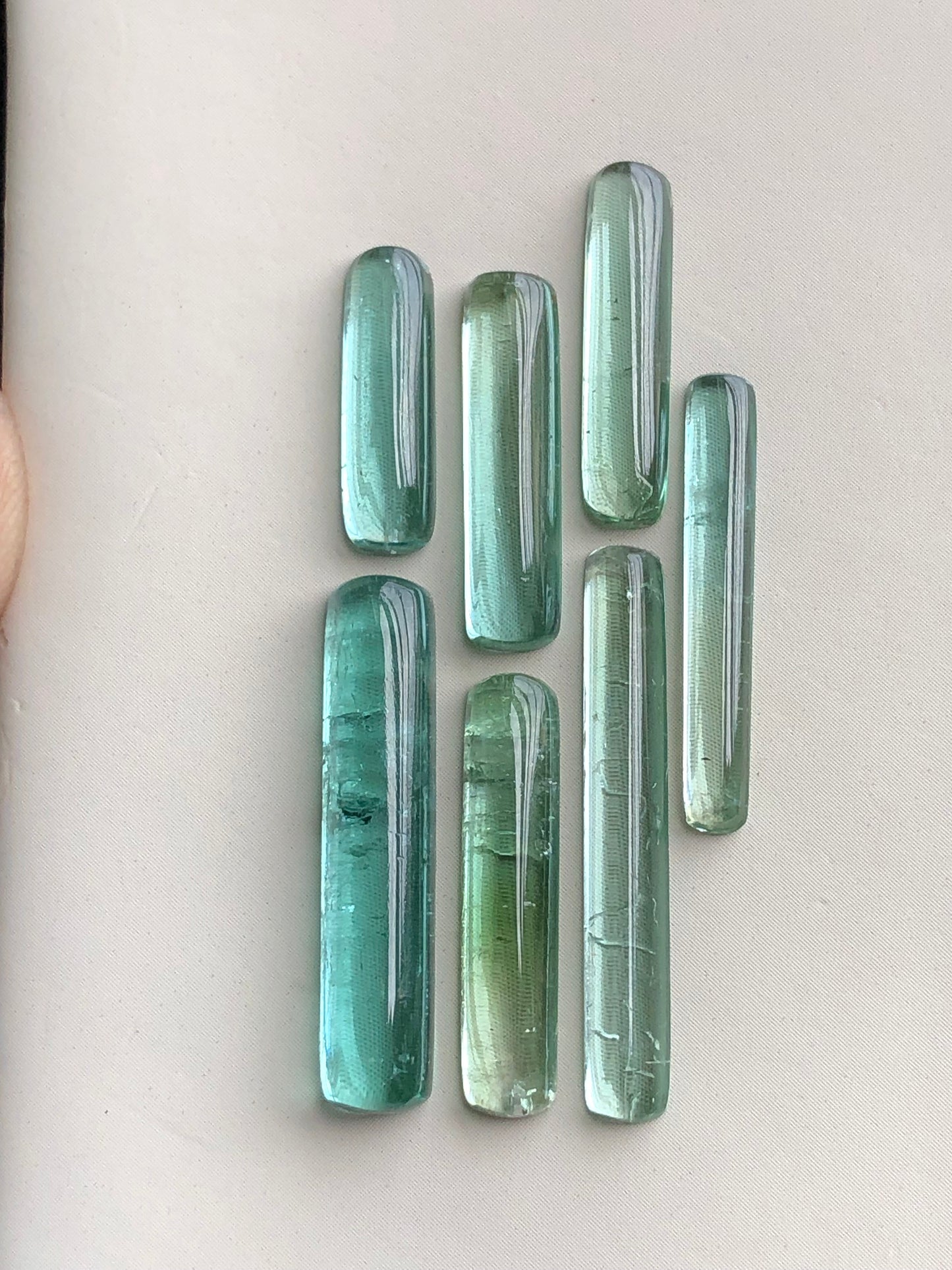 Natural tourmaline cabochons 21 carats