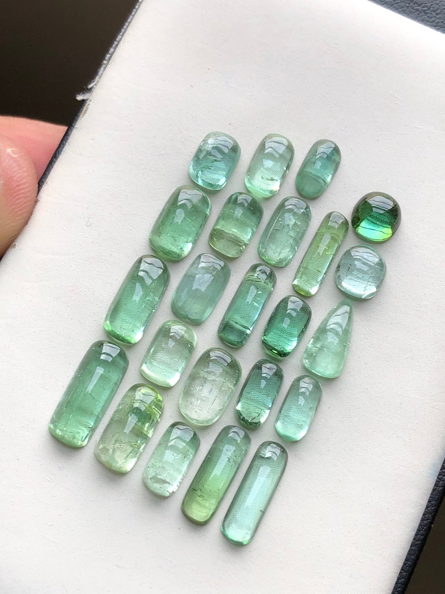 Natural tourmaline cabochons 30.70 carats