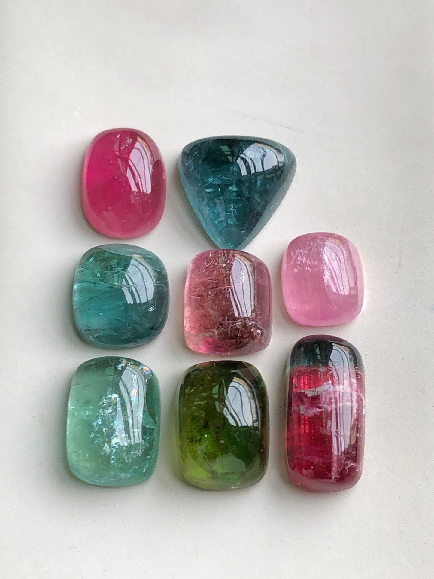 Natural mix tourmaline cabochons lot 50 carats