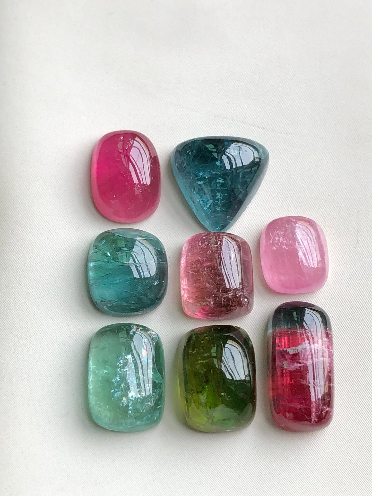 Natural mix tourmaline cabochons lot 50 carats