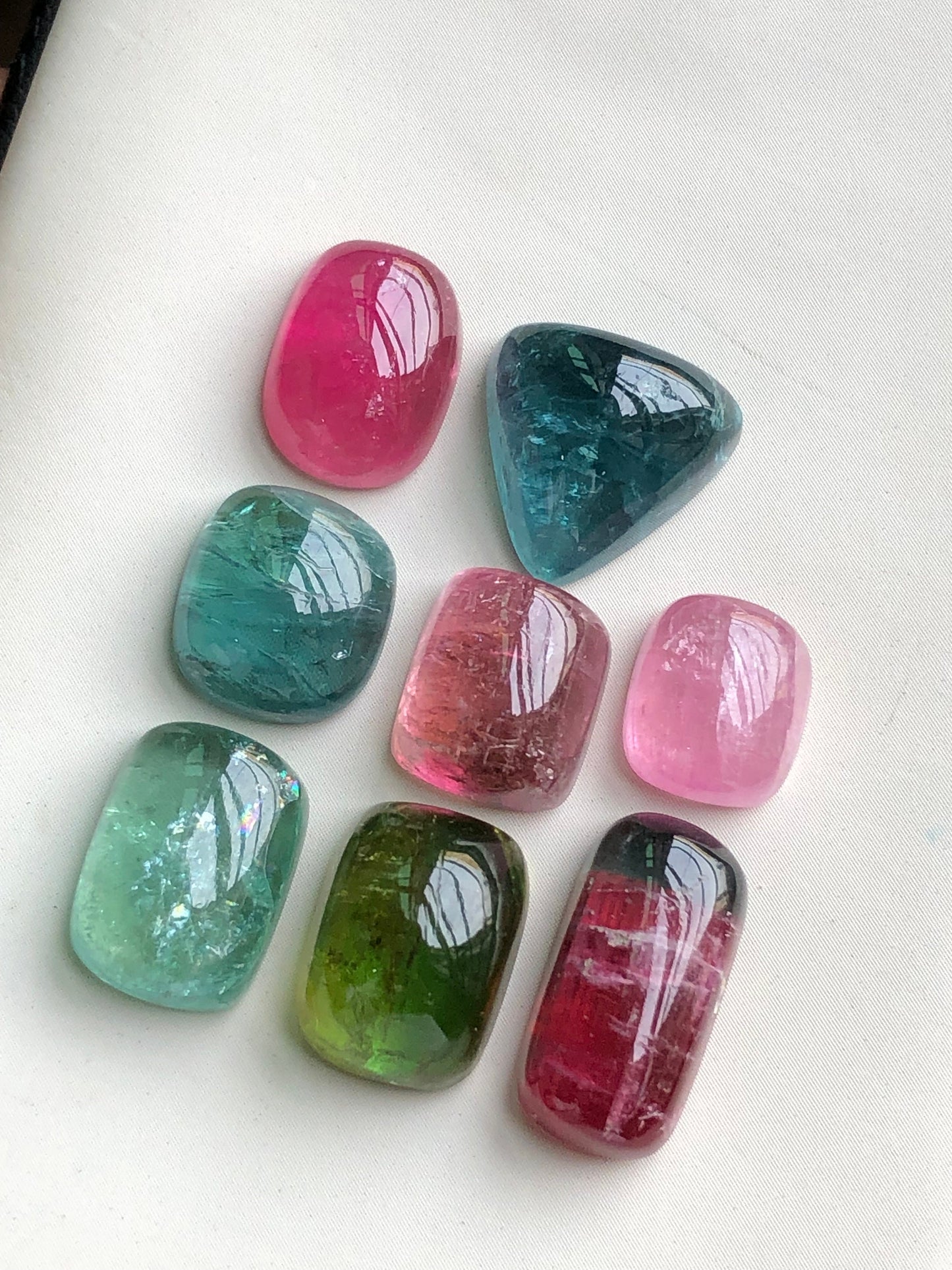 Natural mix tourmaline cabochons lot 50 carats