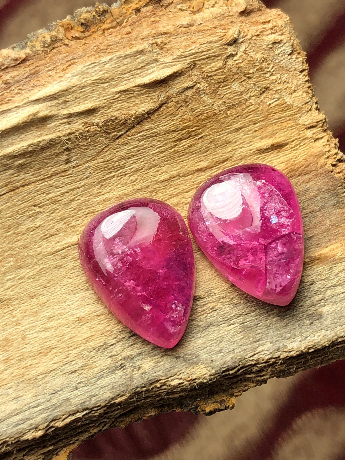 Natural tourmaline pair 16 carat