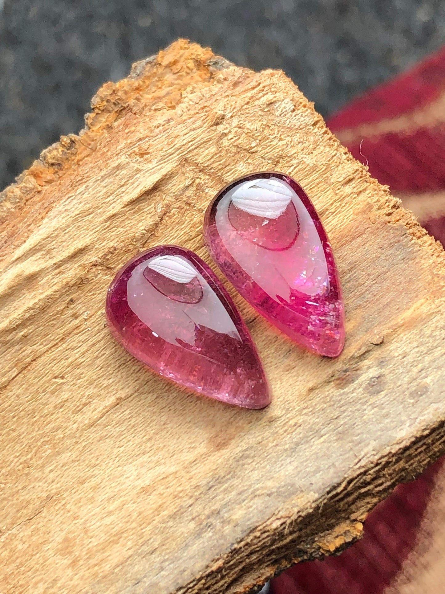 Natural tourmaline pair