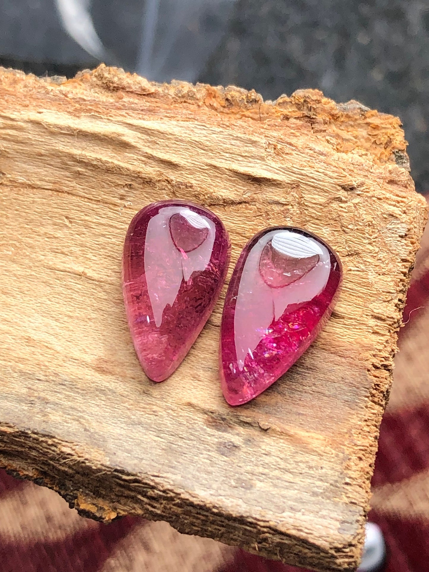 Natural tourmaline pair