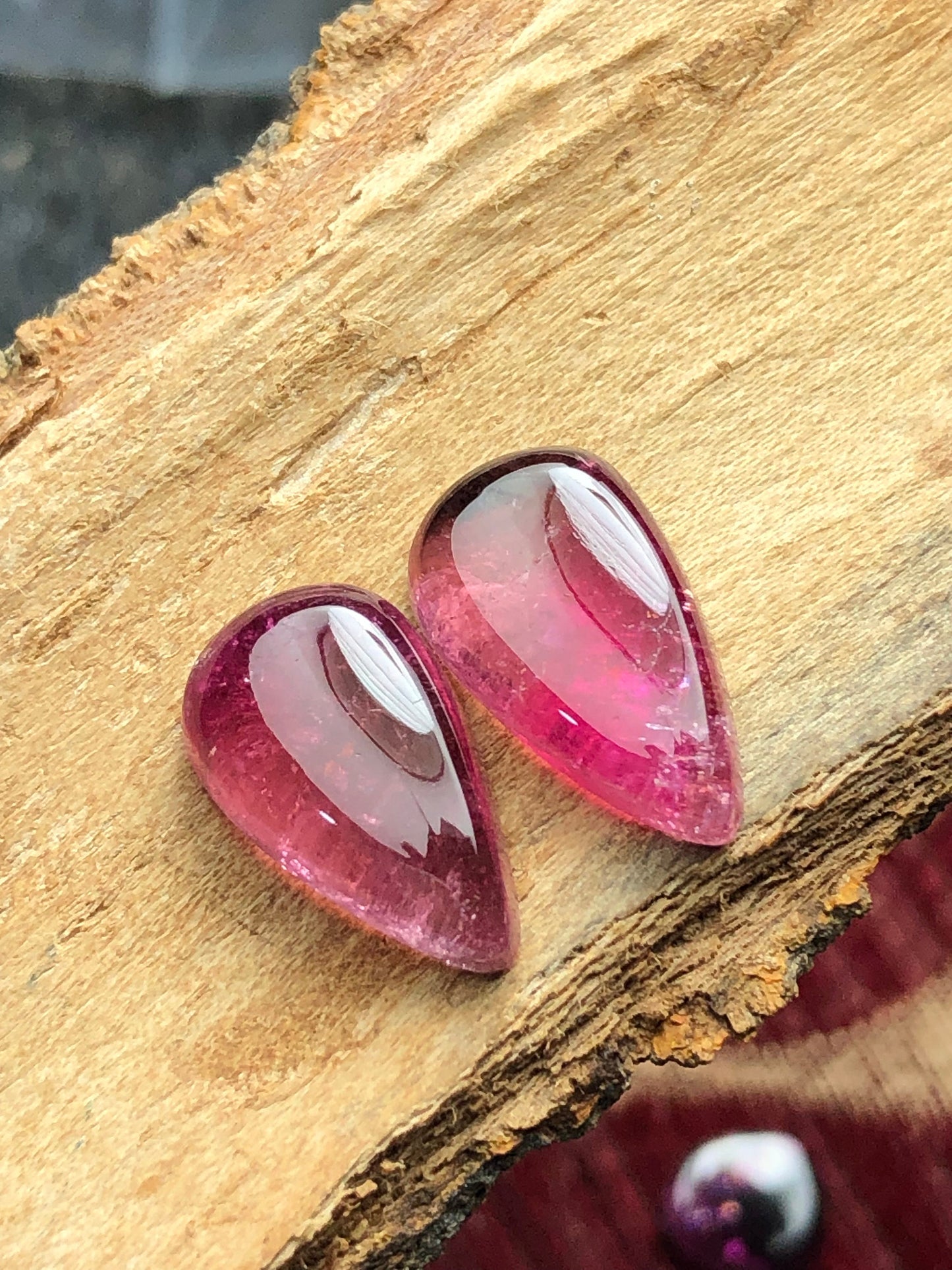 Natural tourmaline pair