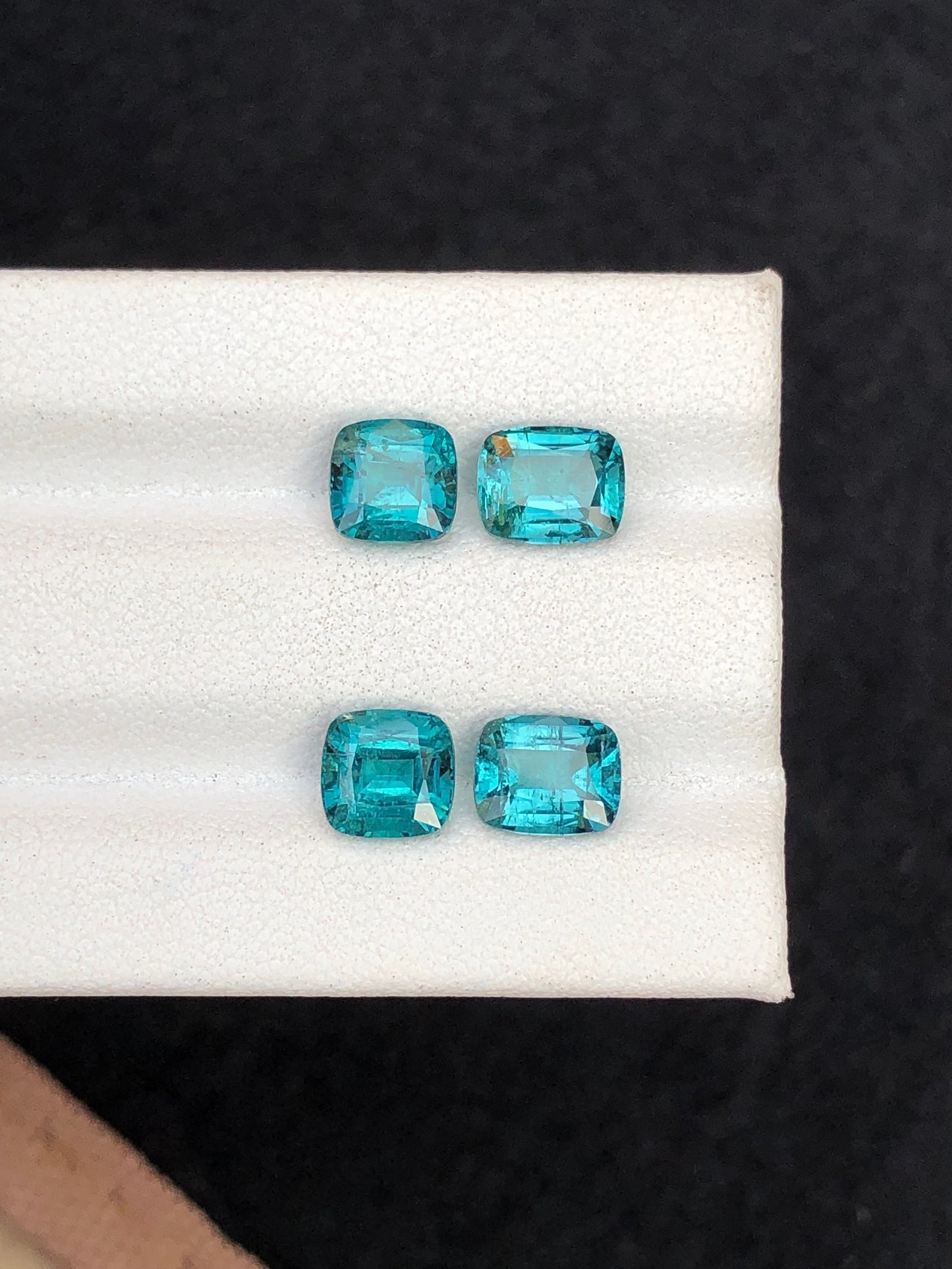 Blue tourmaline pairs 4.15 carats