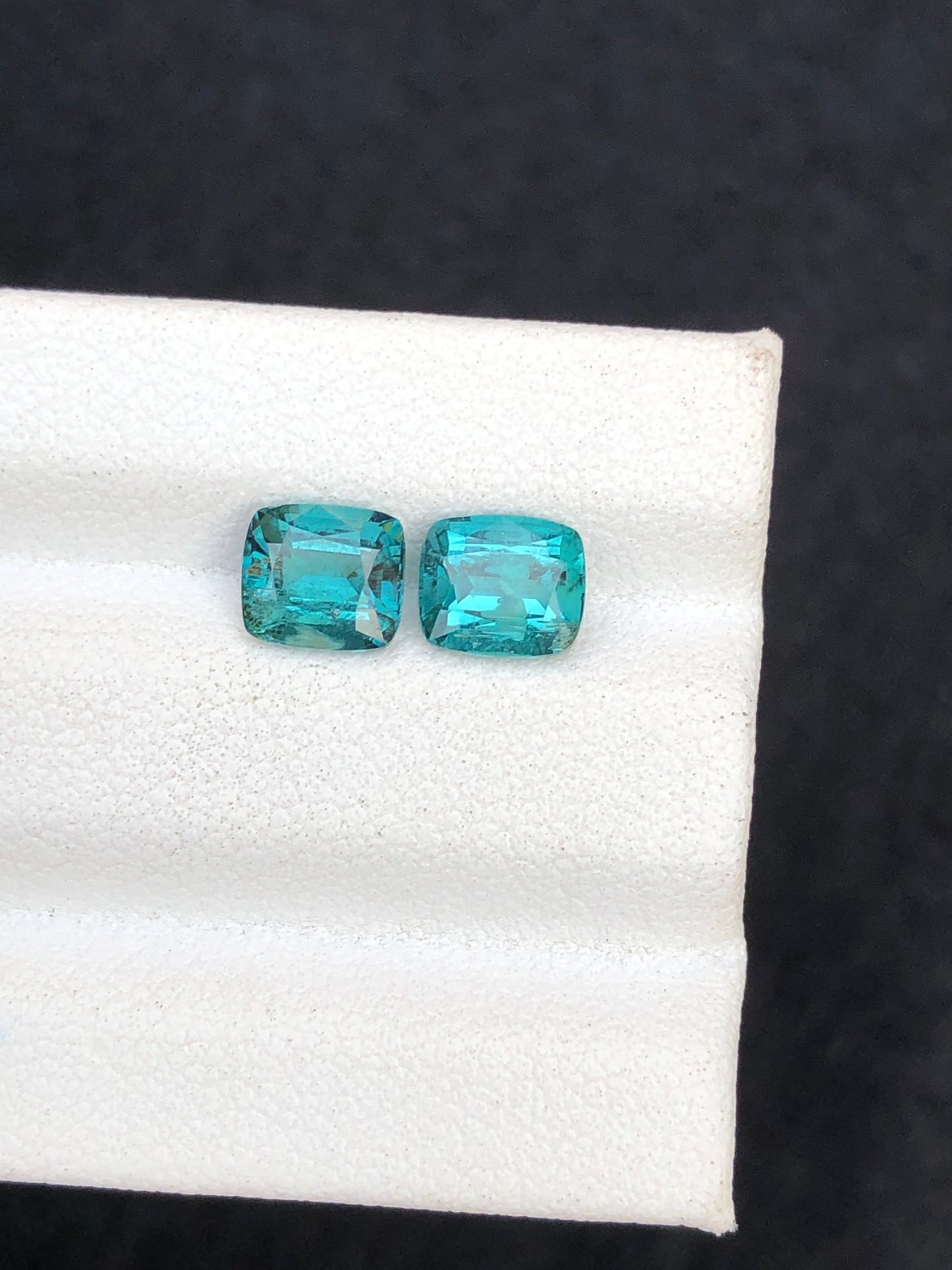 Natural Blue tourmaline pair 1.75 carats