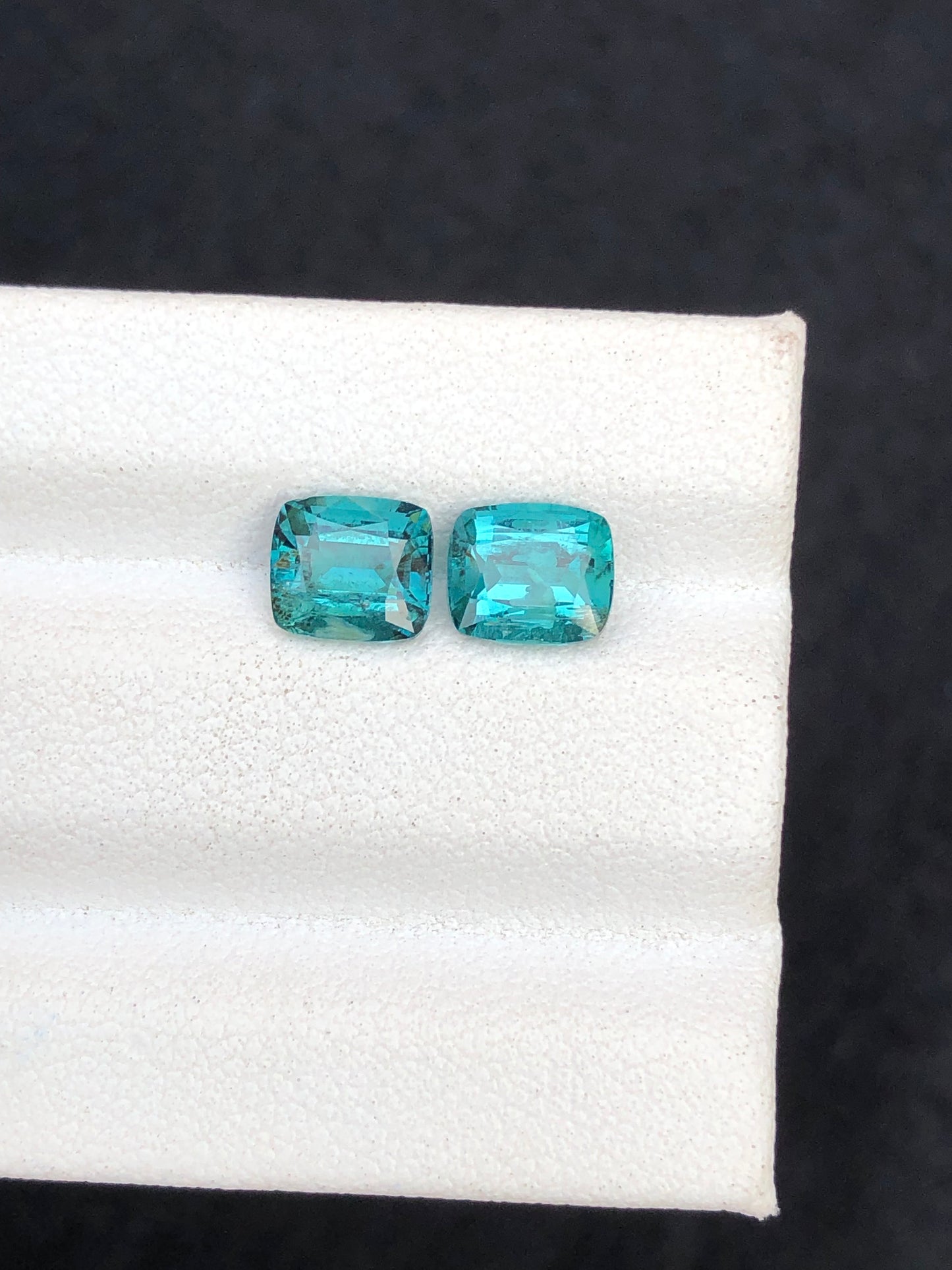 Natural Blue tourmaline pair 1.75 carats