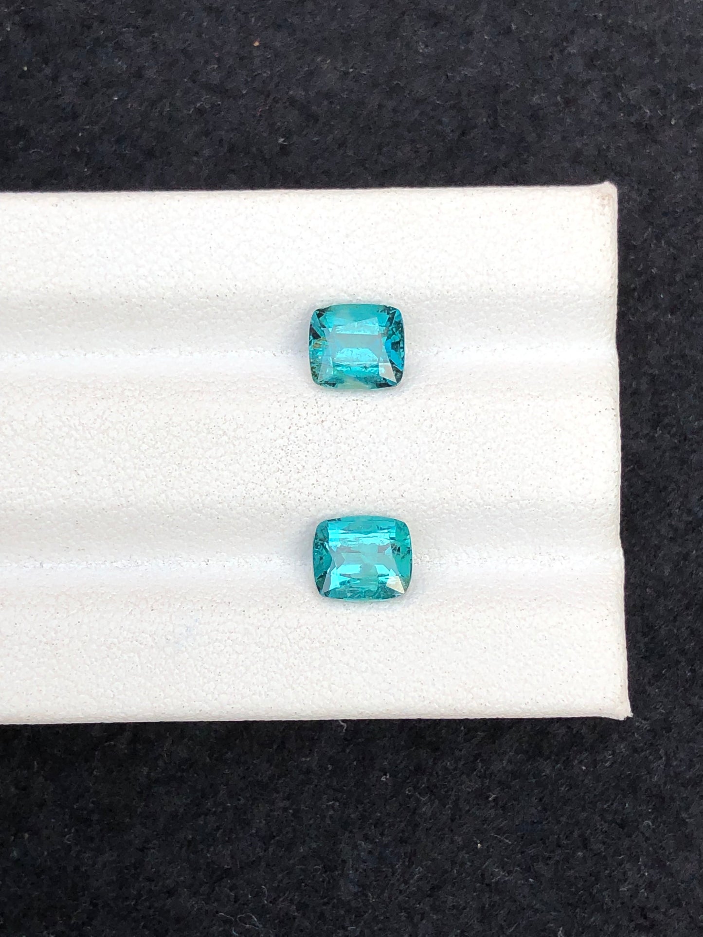 Natural Blue tourmaline pair 1.75 carats