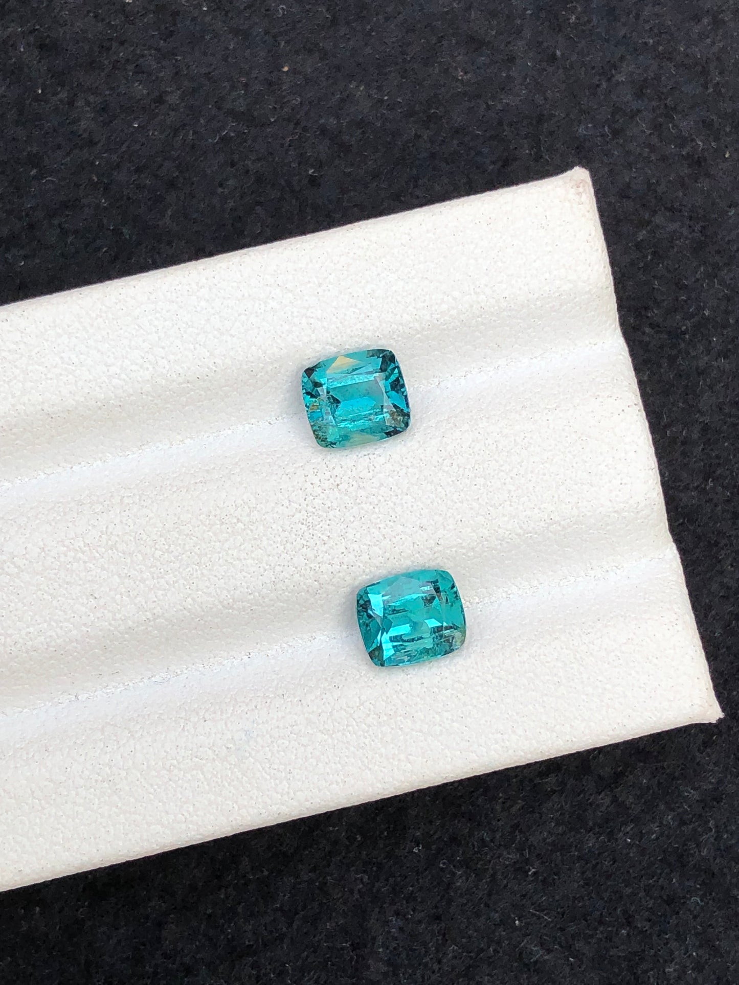 Natural Blue tourmaline pair 1.75 carats