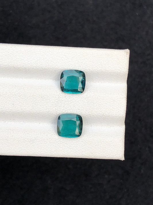 Natural Indicolite tourmaline pair 3 carats