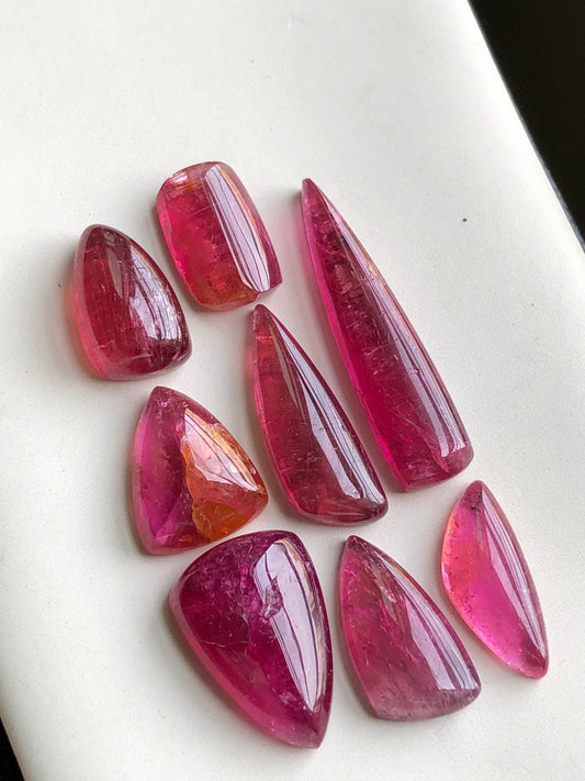 Pink tourmaline cabochons 50 carats