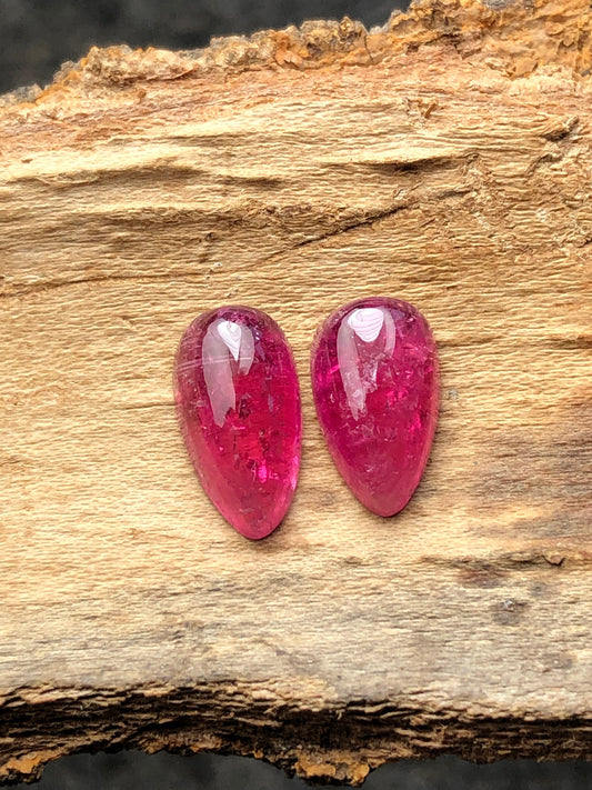 Natural pink tourmaline pair 8 carat