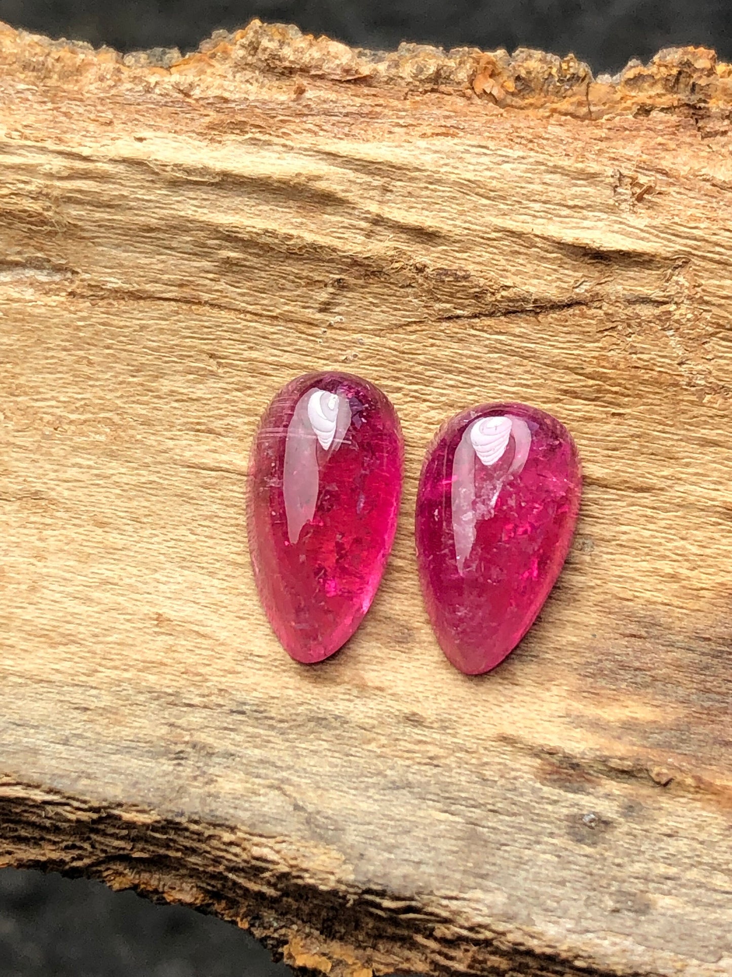 Natural pink tourmaline pair 8 carat