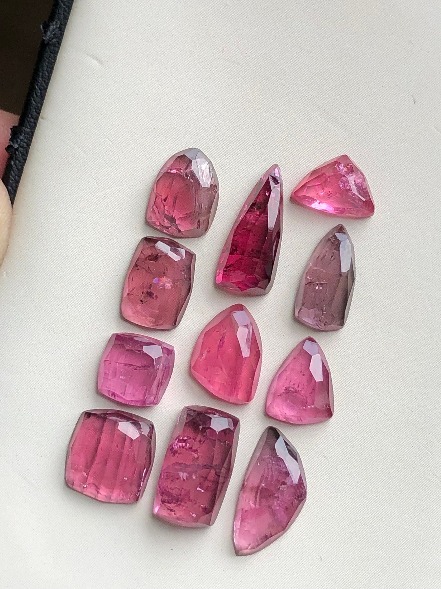 Pink tourmaline rose cuts 27.80 carats