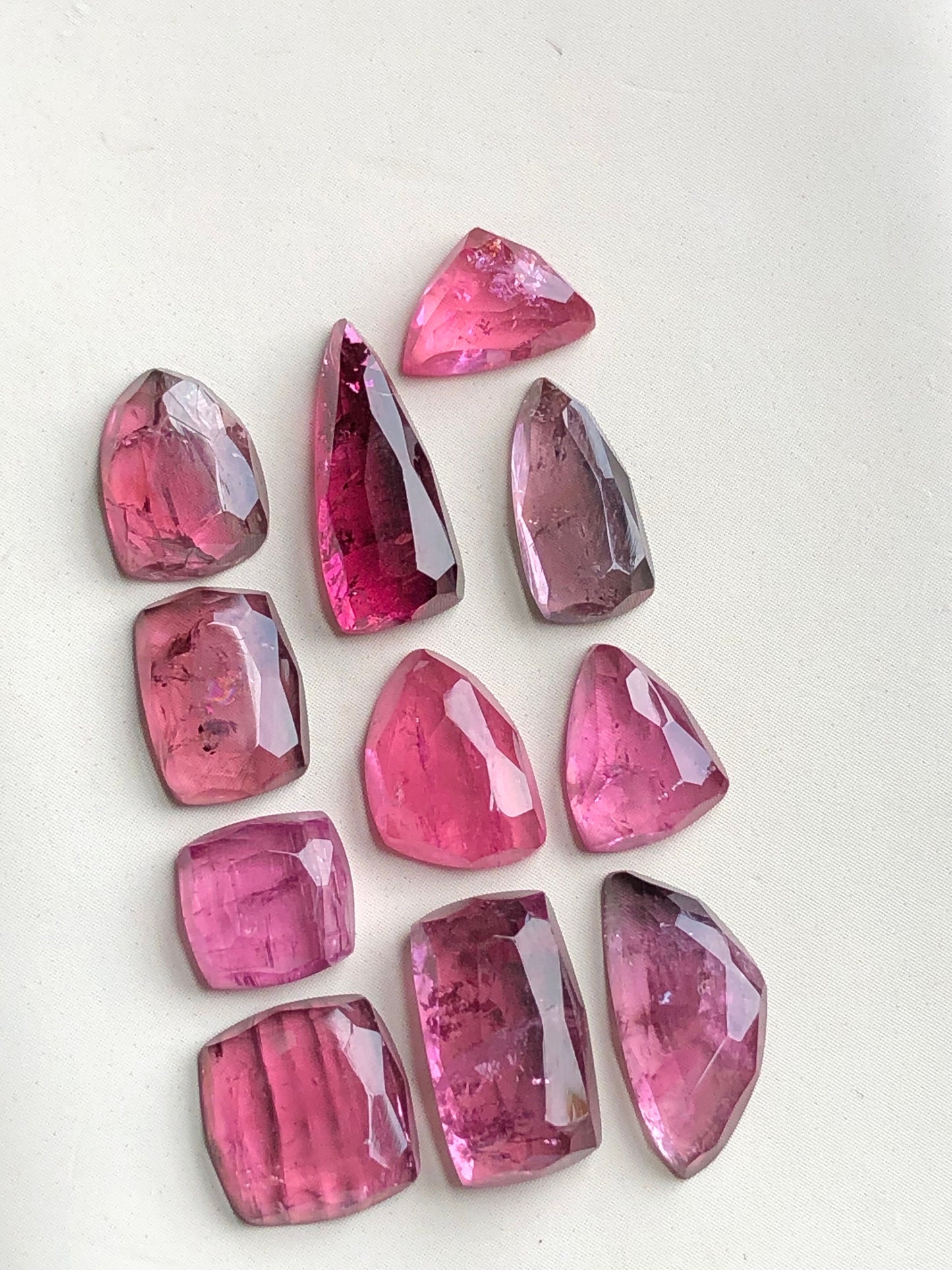 Pink tourmaline rose cuts 27.80 carats