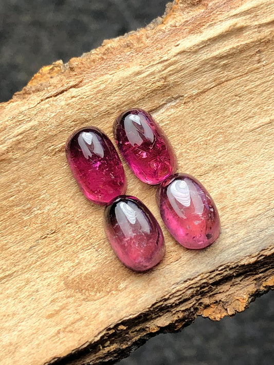 Natural pink tourmaline pair cabochon 12.60 carats