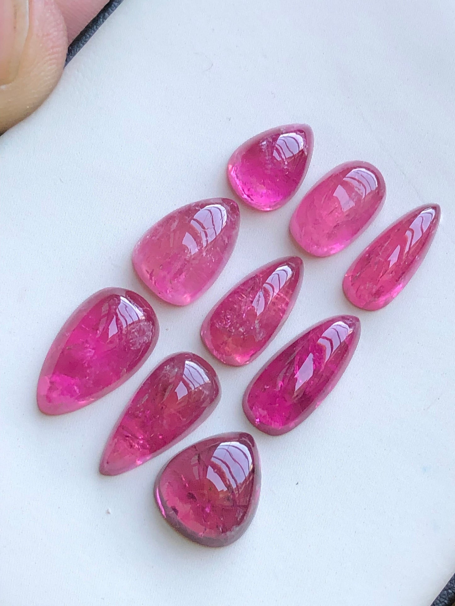 Natural pink tourmaline cabochons 29 carats